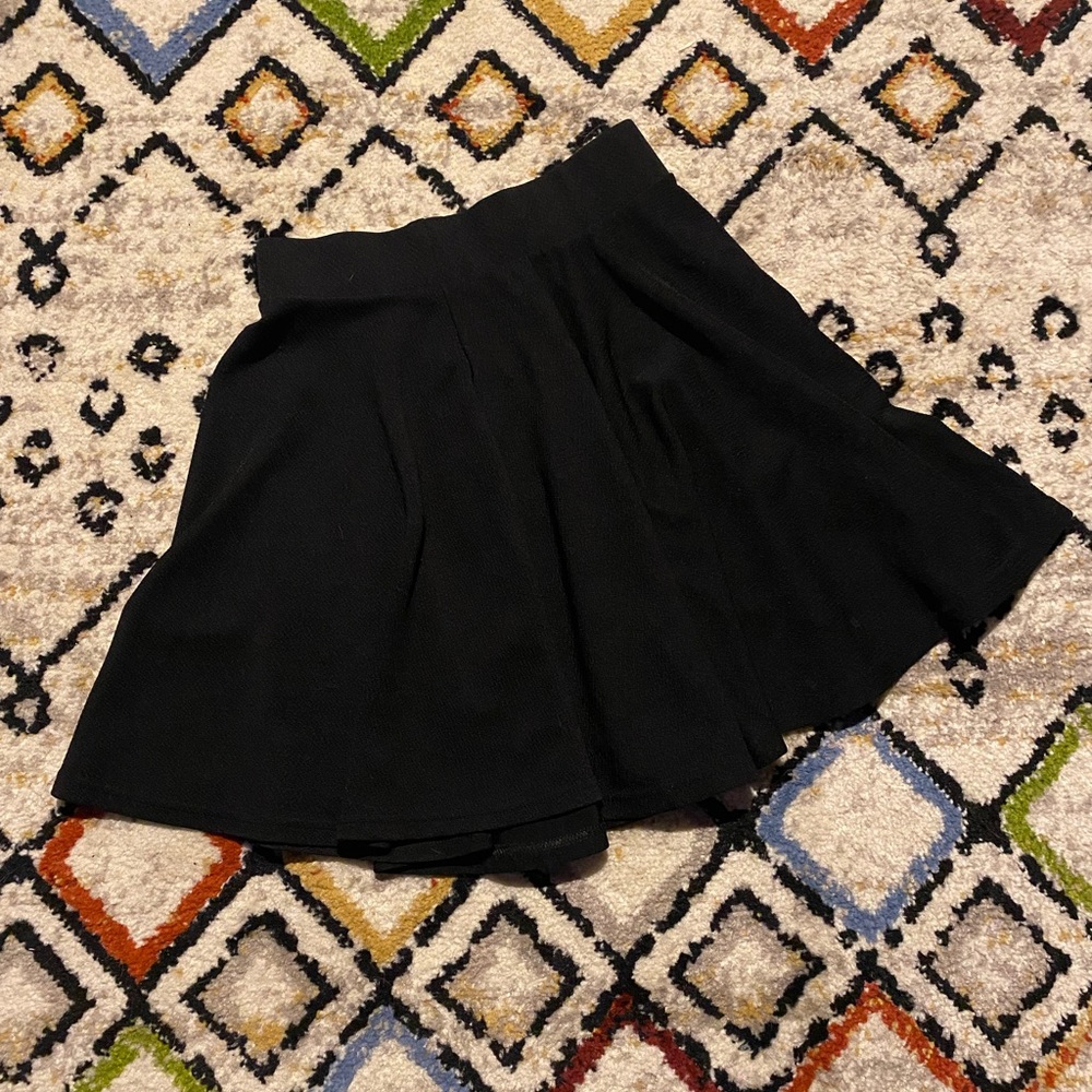 Black mini skirt